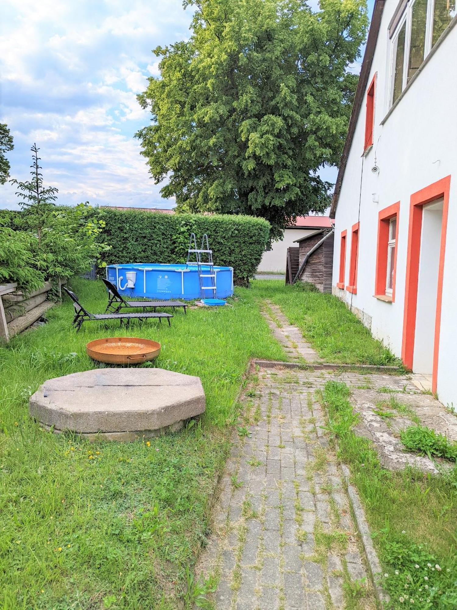 W4 - Urlaubsmagie- Pool, Terrasse, Barbecue Apartman Lichtenhain  Kültér fotó